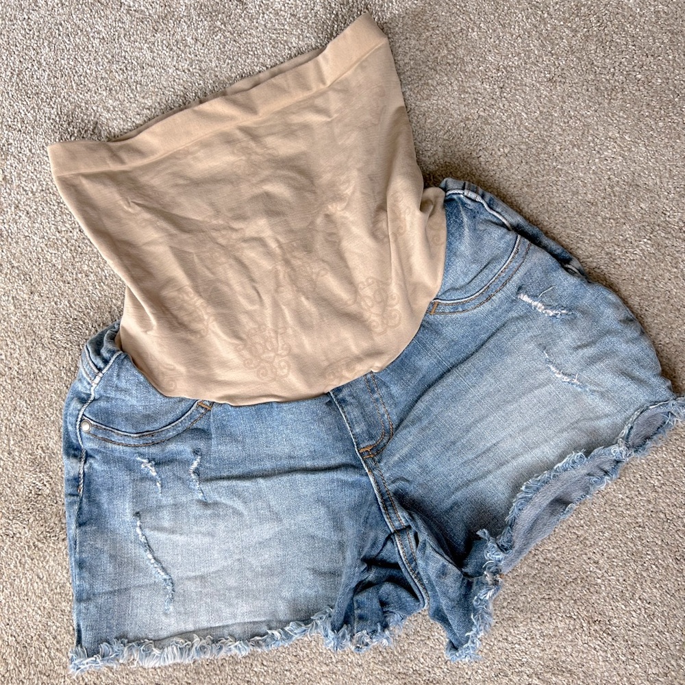 Jessica Simpson maternity denim shorts sz S